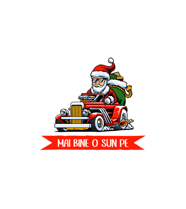 Să-l lăsăm pe Moș Nicolae, mai bine o sun pe bunica! model alb pe tricou