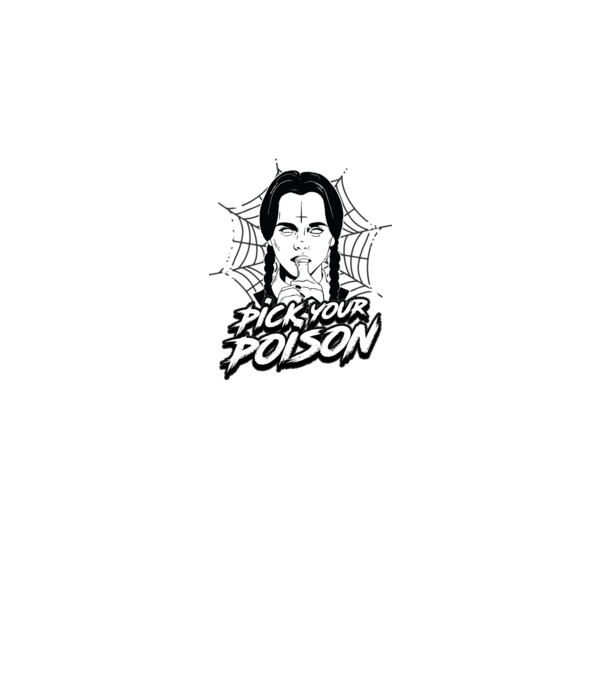 WEDNESDAY Pick your poison model negru pe tricou