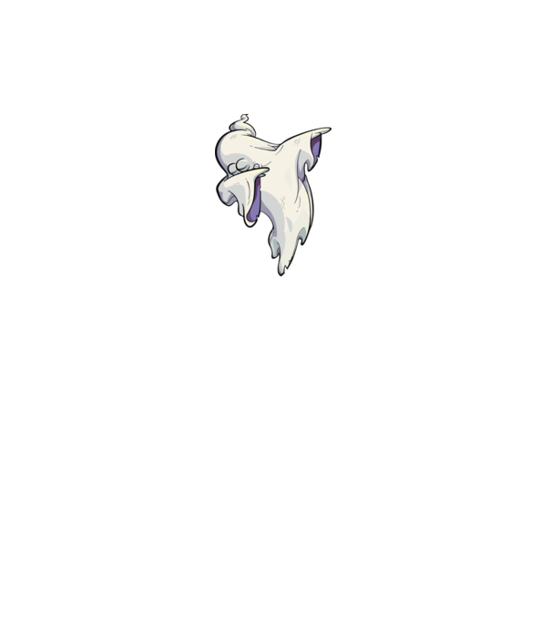 Dab ghost model negru pe tricou