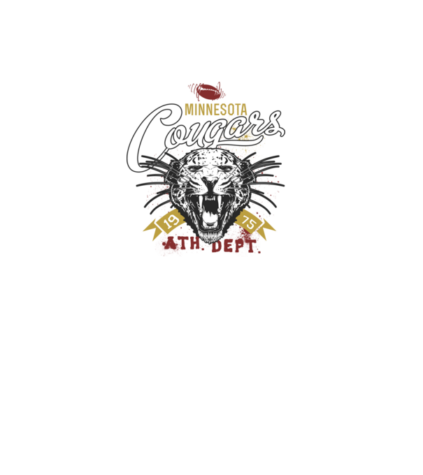 Minesota Cougars model negru pe tricou