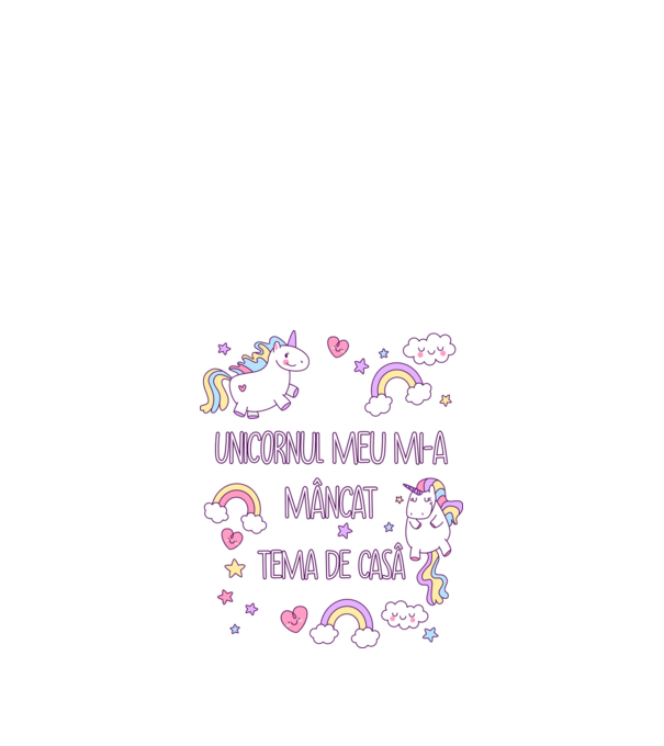 Unicornul meu mi-a mâncat tema de casă model nisipiu pe tricou