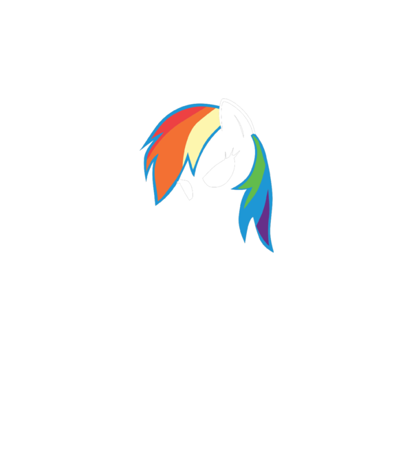 Rainbow Dash model alb pe tricou