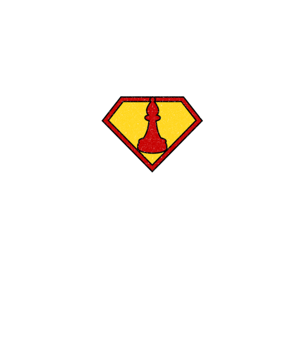 SuperChess alergător de șah model albastru regal pe tricou