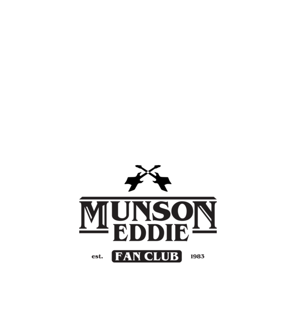 eddie munson fan club model alb pe tricou