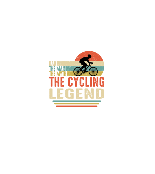 Dad the man, the myth, the cycling legend model negru pe tricou