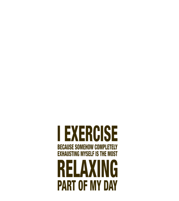 I exercise because model negru pe tricou