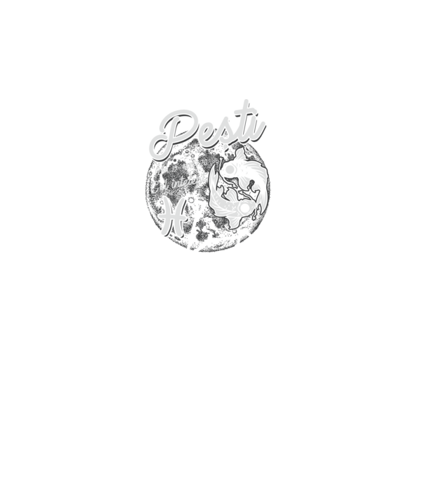 Zodiac bărbat PEȘTI retro model negru pe tricou