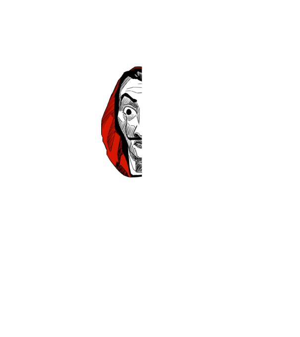 classic logo money heist model turcoaz pe tricou