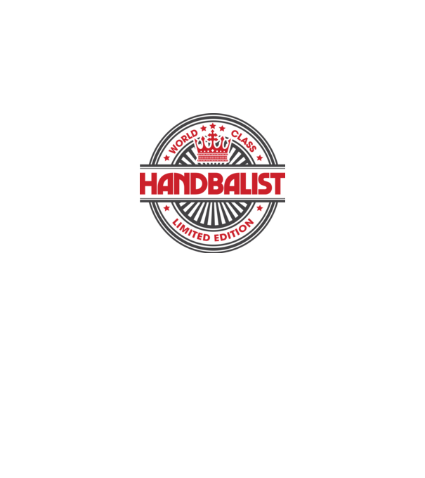 handbalist model alb pe tricou