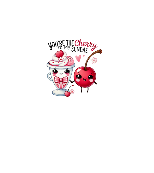 Cherry to my Sunday model roz deschis pe tricou
