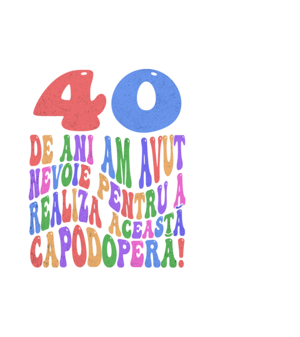 Realiza această capodoperă 40 model alb pe tricou