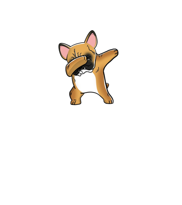 Buldog francez DAB model negru pe tricou