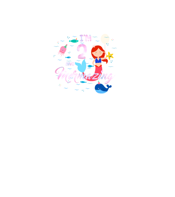Mermazing Birthday 2 model negru pe tricou