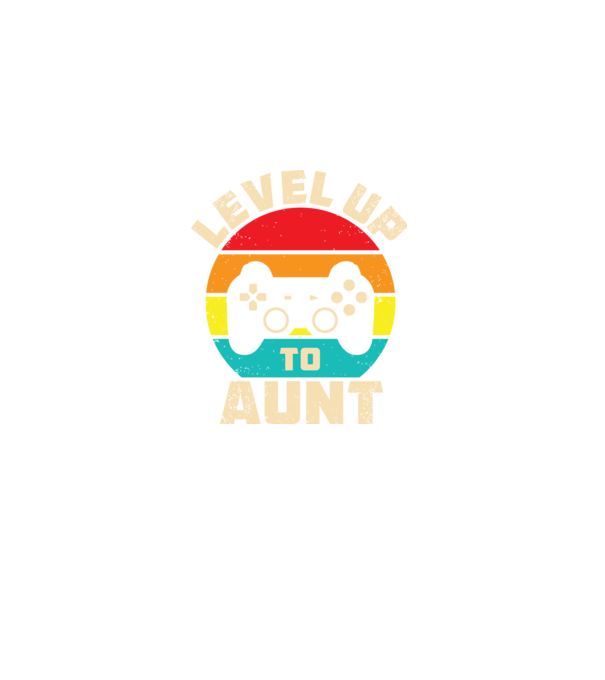 Level Up Aunt model negru pe tricou