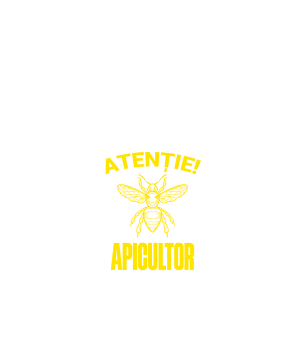 Atenție, apicultor! Dacă mă vezi fugind, încearcă să ții pasul! model negru pe tricou