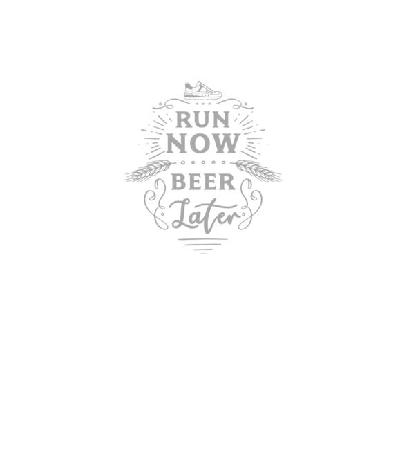 Run now beer later vintage model negru pe tricou