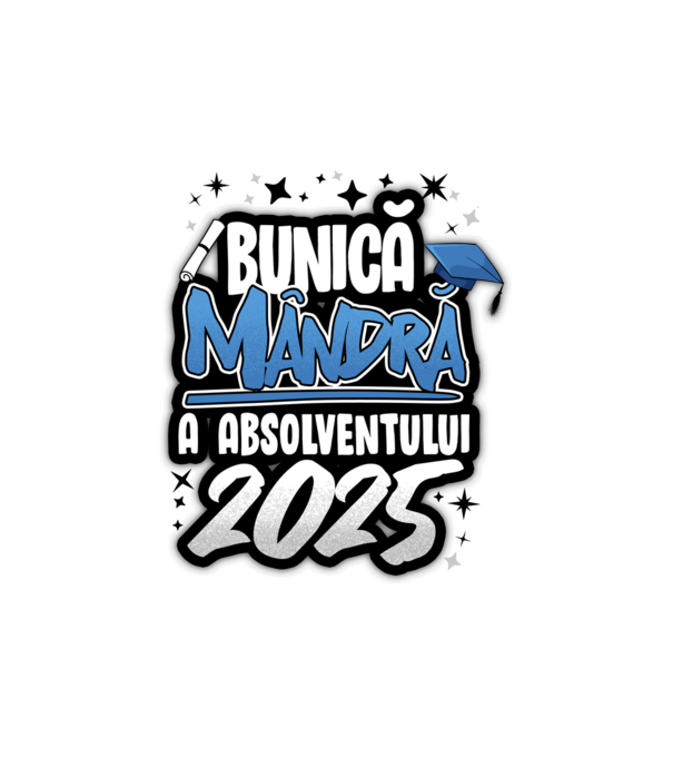 Bunică MÂNDRĂ a absolventului model nisipiu pe tricou