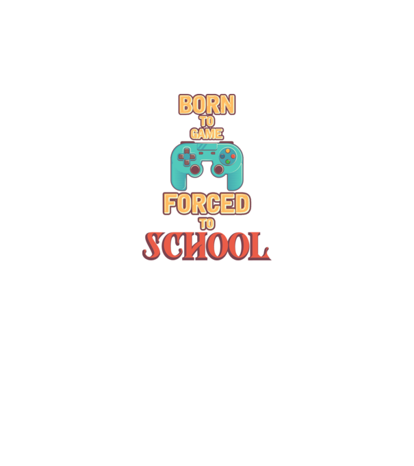 Born to game model negru pe tricou
