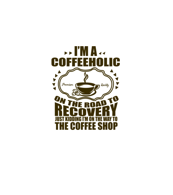 Coffeholic model gri pe tricou