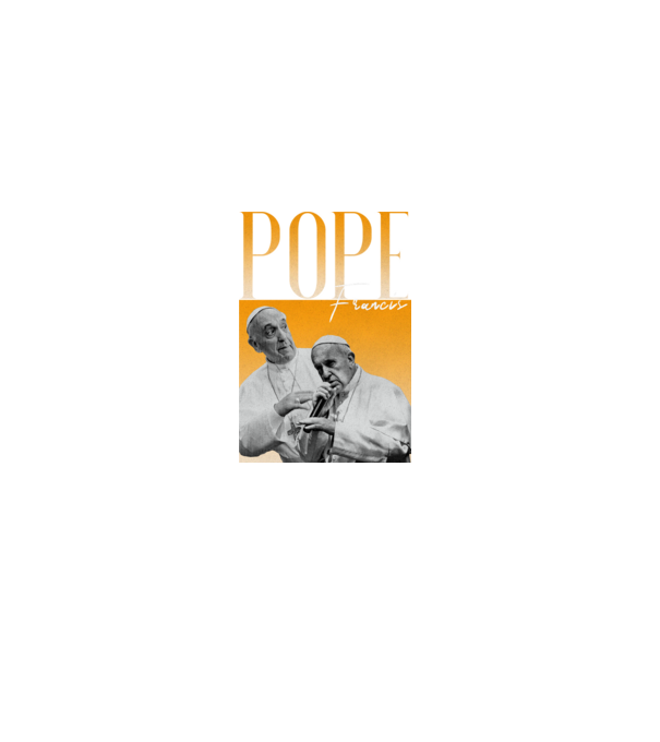 Pope Frances 90s poster model negru pe tricou