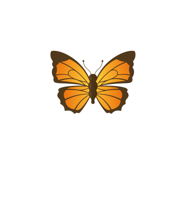Butterfly model alb pe tricou