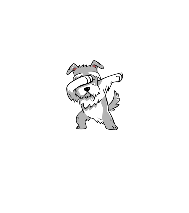 Schnauzer DAB model alb pe tricou