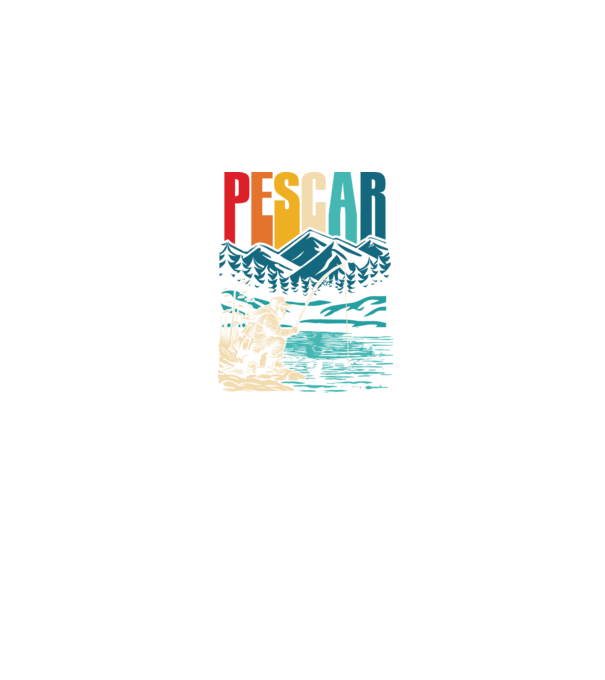 Pescar retro model albastru jeanși pe tricou