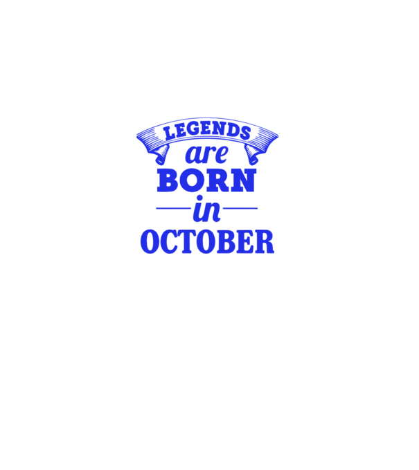 Legends are born in October model alb pe tricou