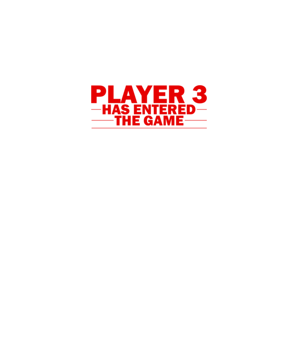 Player 3 entered the game model alb pe tricou