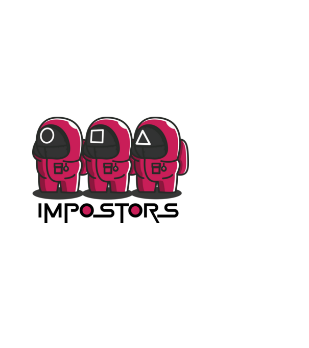 impostors squid game model negru pe tricou