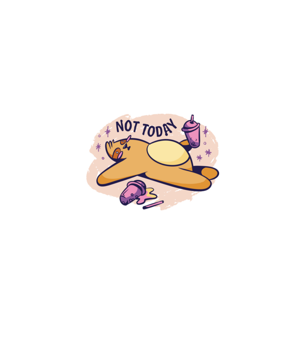 Not today model alb pe tricou