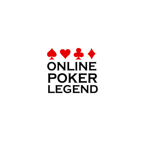 Online Poker Legend model alb pe tricou