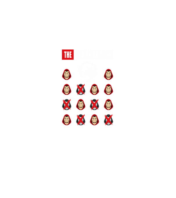 the resistance la casa de papel model negru pe tricou