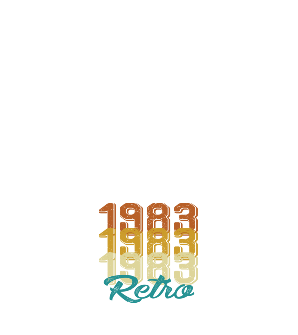 Retro 1983 model albastru închis pe tricou