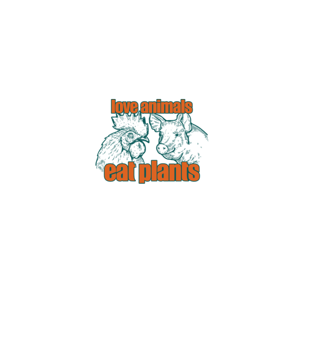 love animals model alb pe tricou
