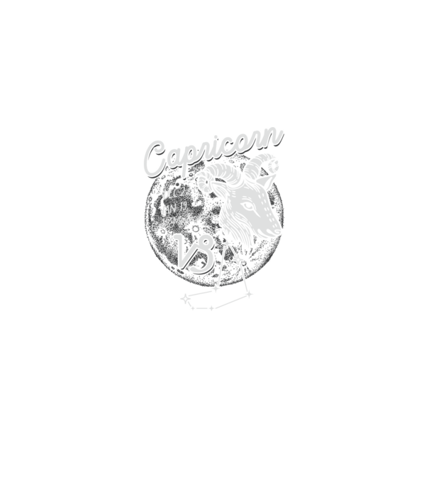 Zodiac femeie CAPRICORN retro model negru pe tricou