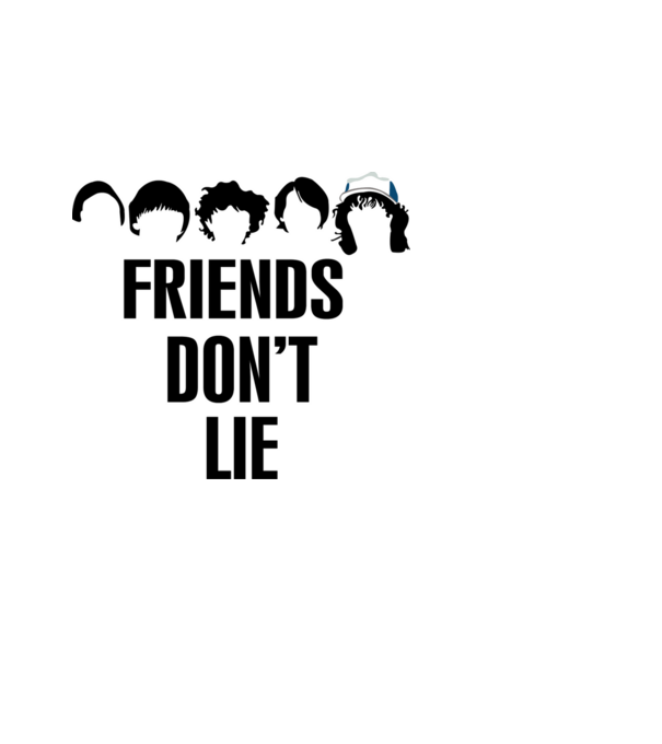 friends dont lie stranger things model albastru deschis pe tricou