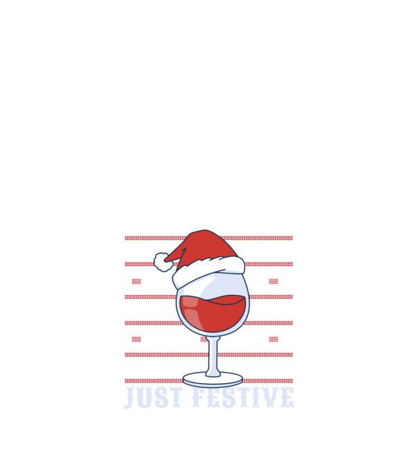 Not drunk just festive ugly sweater model negru pe tricou