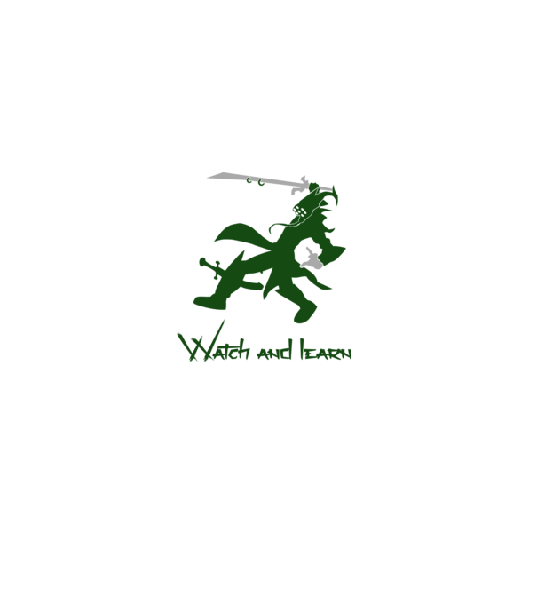 Watch and learn model alb pe tricou