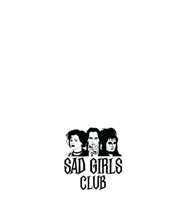 Sad Girls Club model negru pe tricou