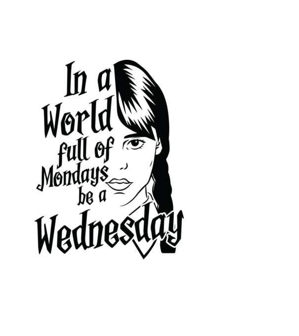  Be a Wednesday model albastru deschis pe tricou