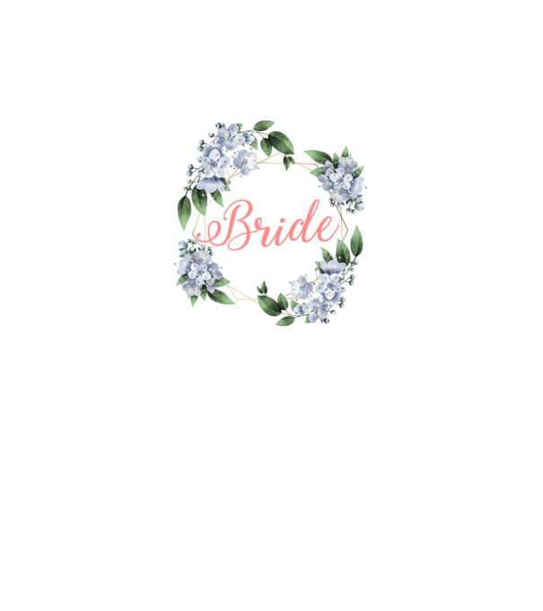 BRIDE blue floral model gri pe tricou