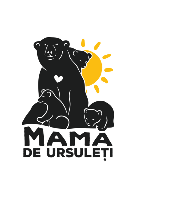 Mamă de ursuleți model albastru deschis pe tricou