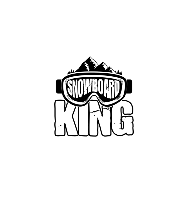 Snowboard king 01 model negru pe tricou