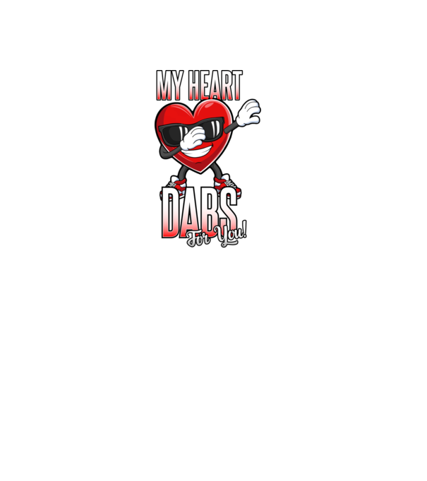 My Heart Dabs For You model gri pe tricou