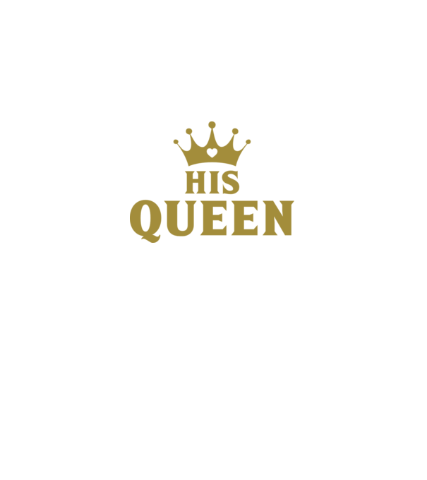 His Queen model negru pe tricou