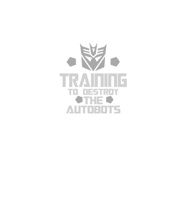 Training to destroy the autobots model gri închis pe tricou