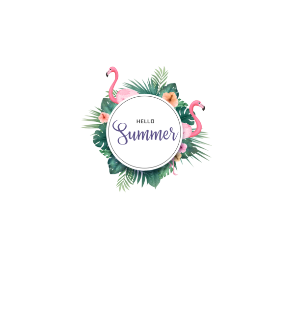 Hello summer model alb pe tricou