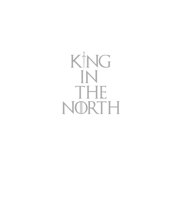 King in the North model negru pe tricou