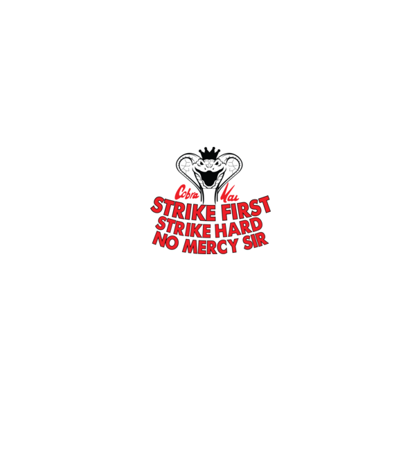 Strike first strike hard logo model alb/roșu pe tricou